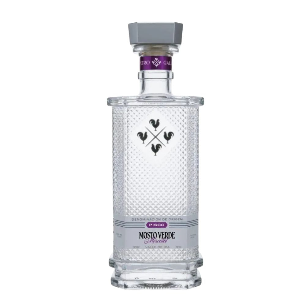 PISCO CUATRO GALLOS MOSTO VERDE MOSCATEL 700 ML