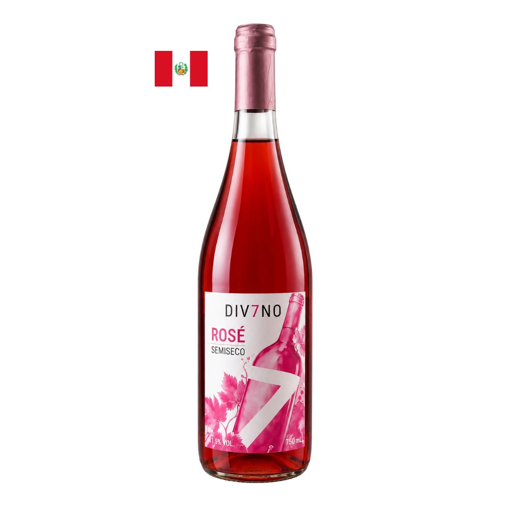 VINO DIV7NO SEMI SECO ROSÉ 750 ML