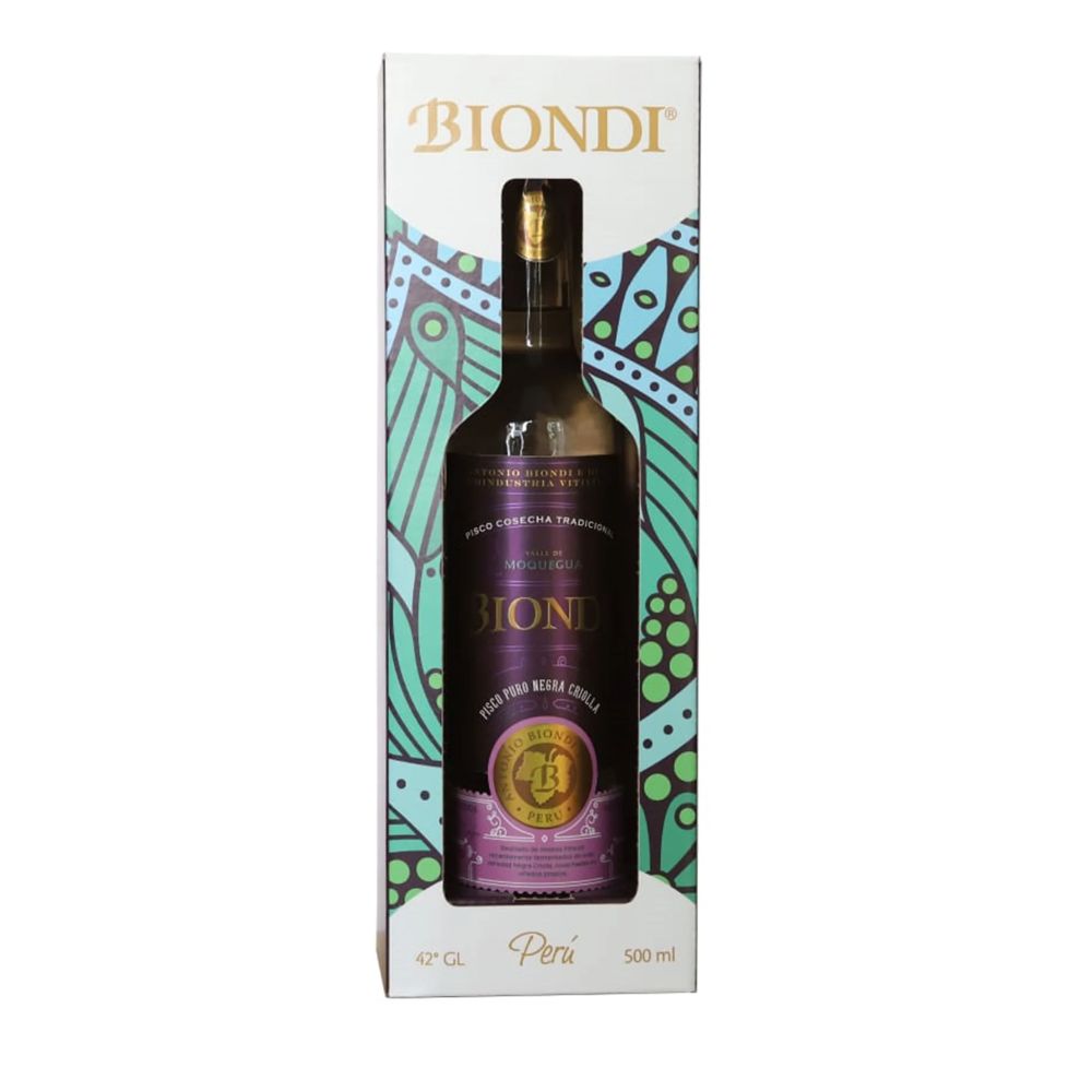 PISCO BIONDI NEGRA CRIOLLA 500 ML