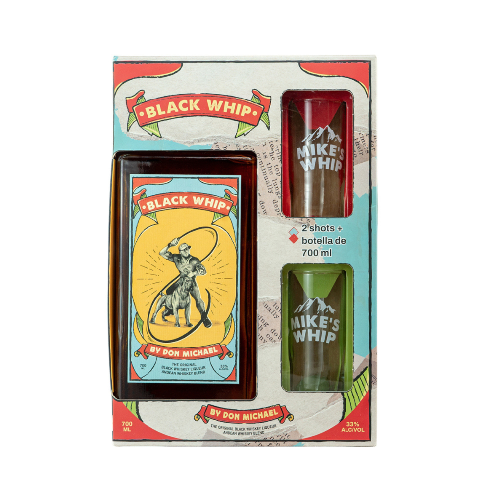 BLACK WHIP 700 ML + 2 SHOTS