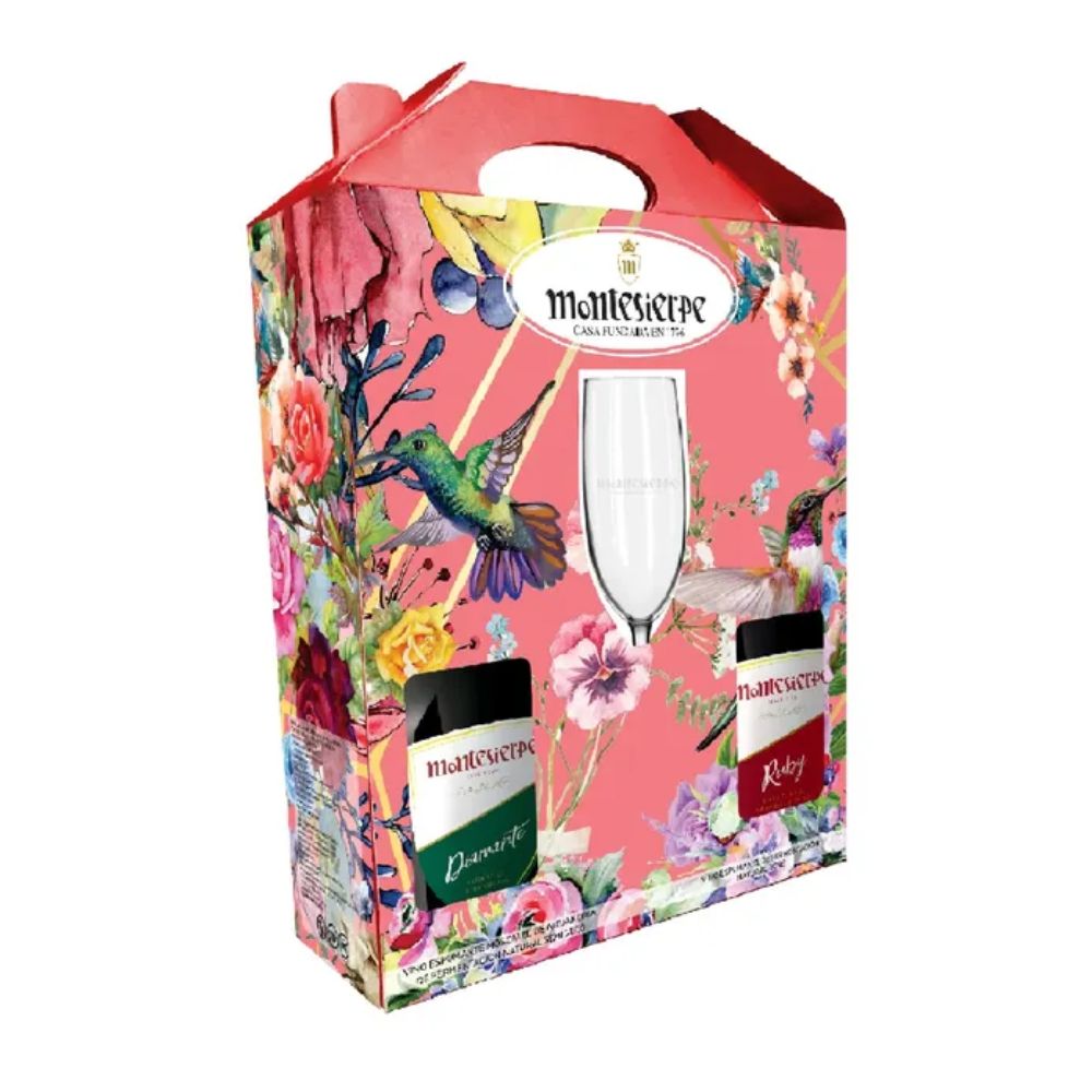 MONTESIERPE 750 ML PACK 2 BOTELLAS + COPA