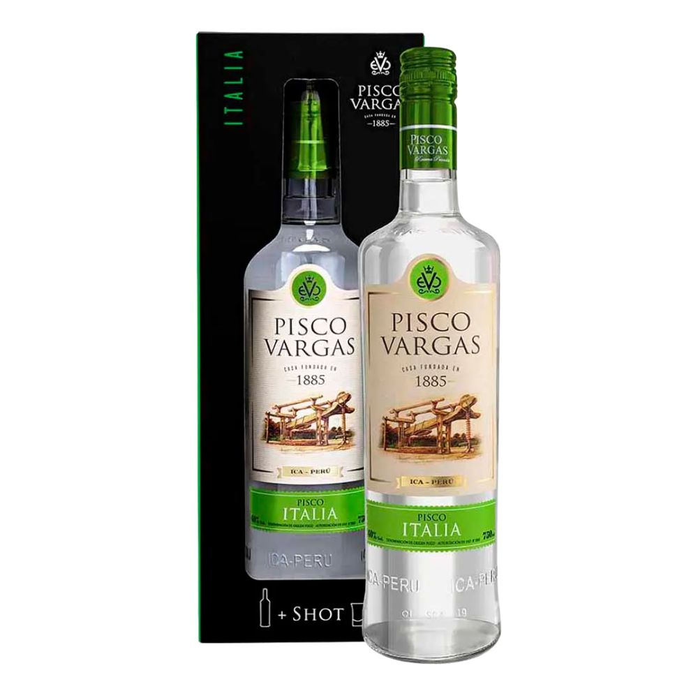 PISCO VARGAS ITALIA 750 ML + SHOT